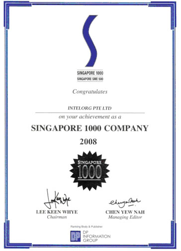 Singapore S1000 Most Emerging Company